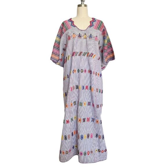 Pippa Holt Kaftan No.66 Limited Edition Purple Cotton Embroidered - Picture 2 of 9